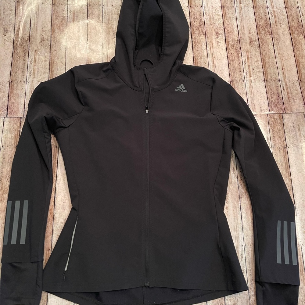 Women’s ADIDAS windbreaker/runners Jacket Sz S Black